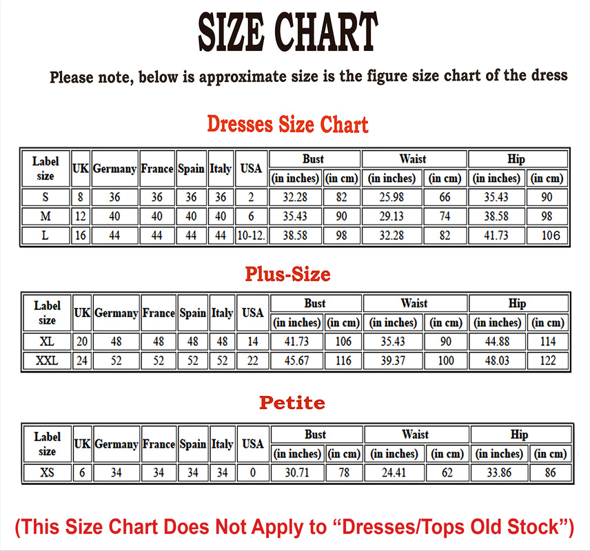 Size Charts - Craze Trade Ltd (Wholesale)